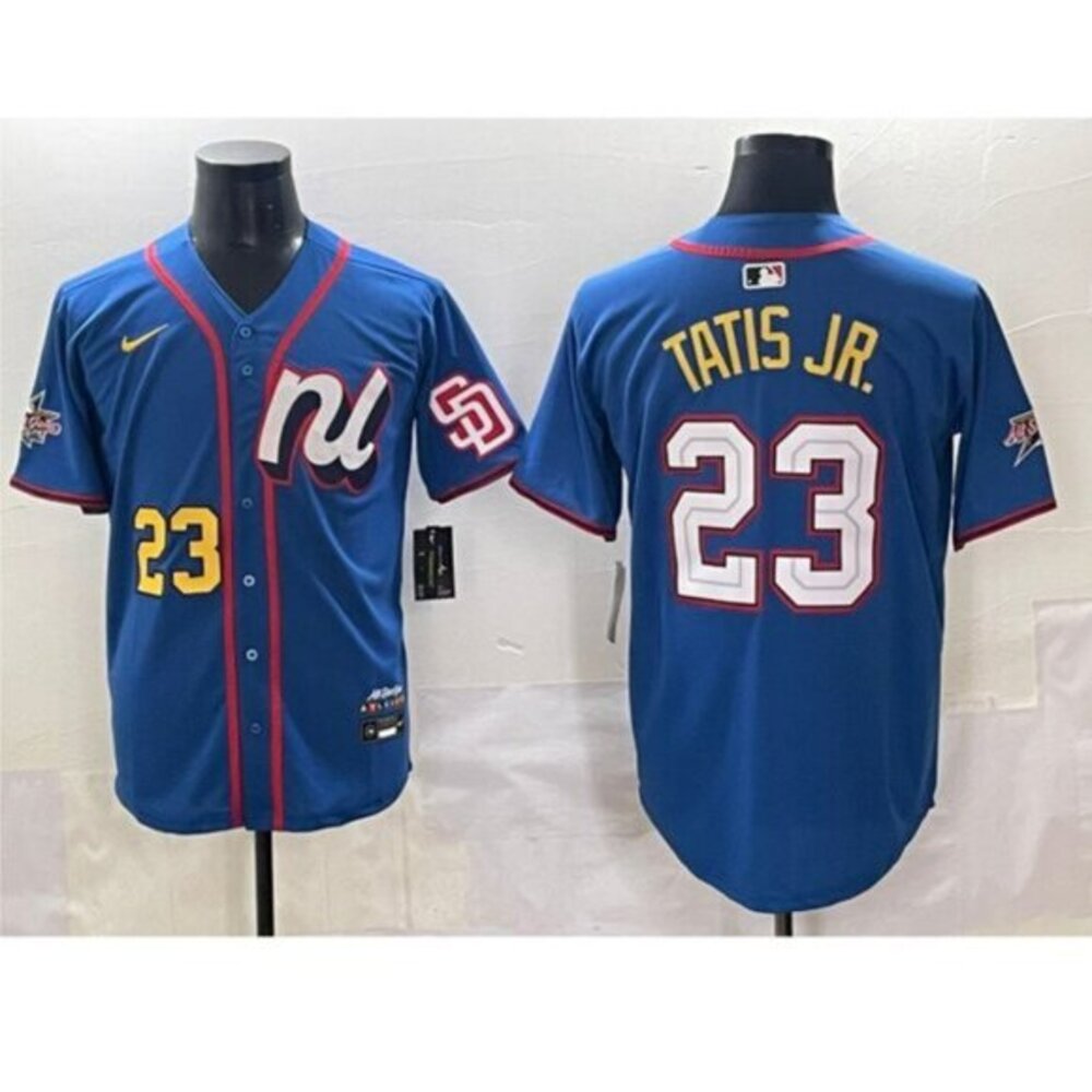 Mens Youths Kids Fernando Tatis Jr Blue Jersey Stitched 2025 All Star